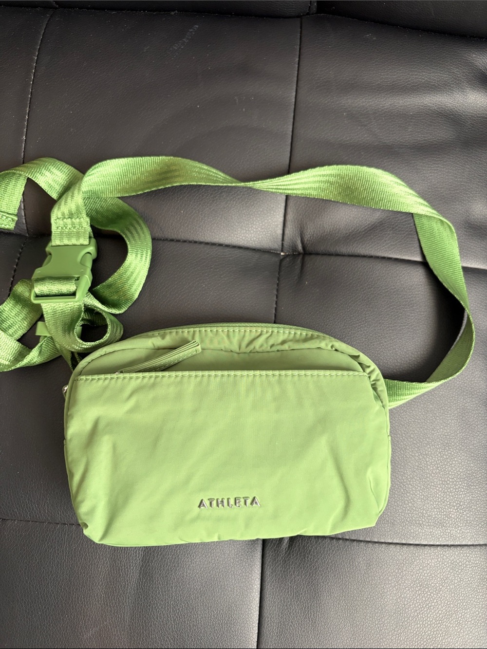 Athleta Medium Green Adjustable Cross Body Bag-color darker than pictures